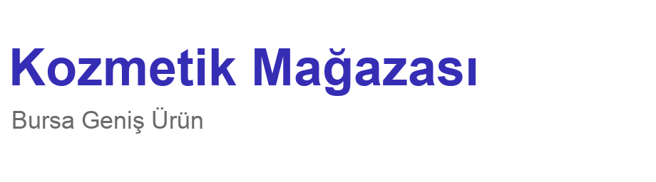 Kozmetik Mağazası